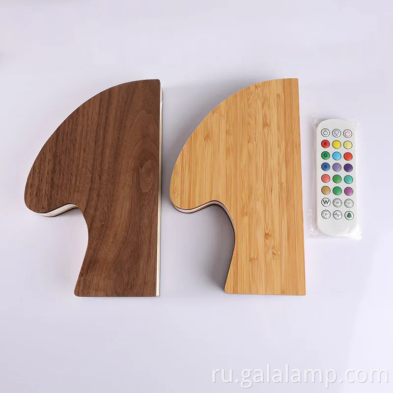 Красочная светодиодная бамбуковая деревянная лампа с грибной дизайном